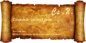 Csonka Urzulina névjegykártya